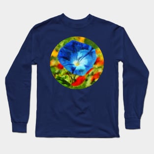 Heavenly Blue Morning Glory Flower to Brighten Your Mood Long Sleeve T-Shirt